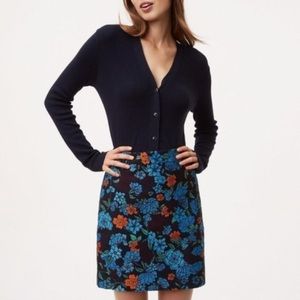 Loft Jacquard Floral Mini Skirt